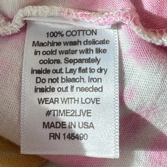 Electric & Rose Gold/Pink/White Tie Dye Side Slit Tank Style Dress Sz XS - Picture 6 of 6